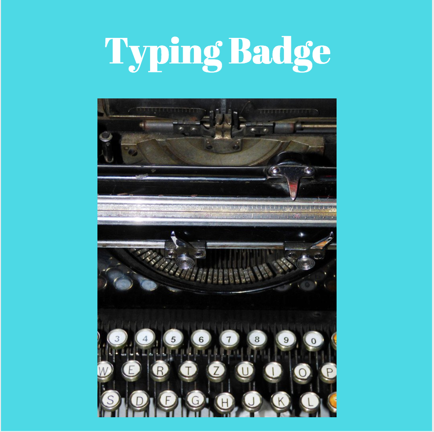 Typing badge