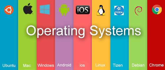 Logos of the various operating systems
