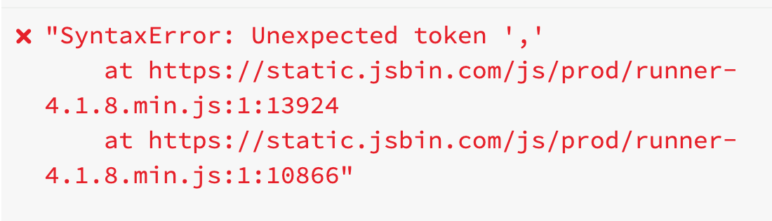 JSBin syntax error screenshot