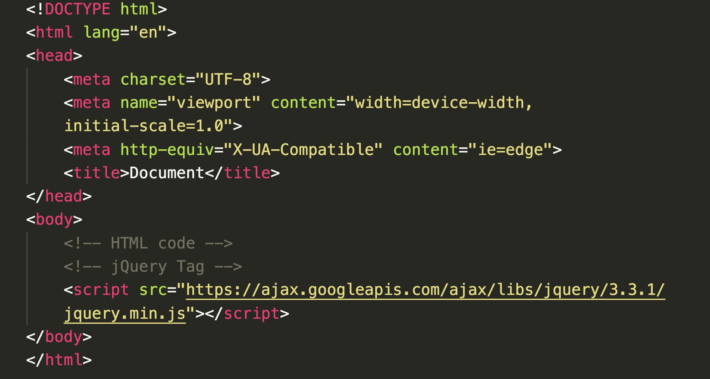 HTML example