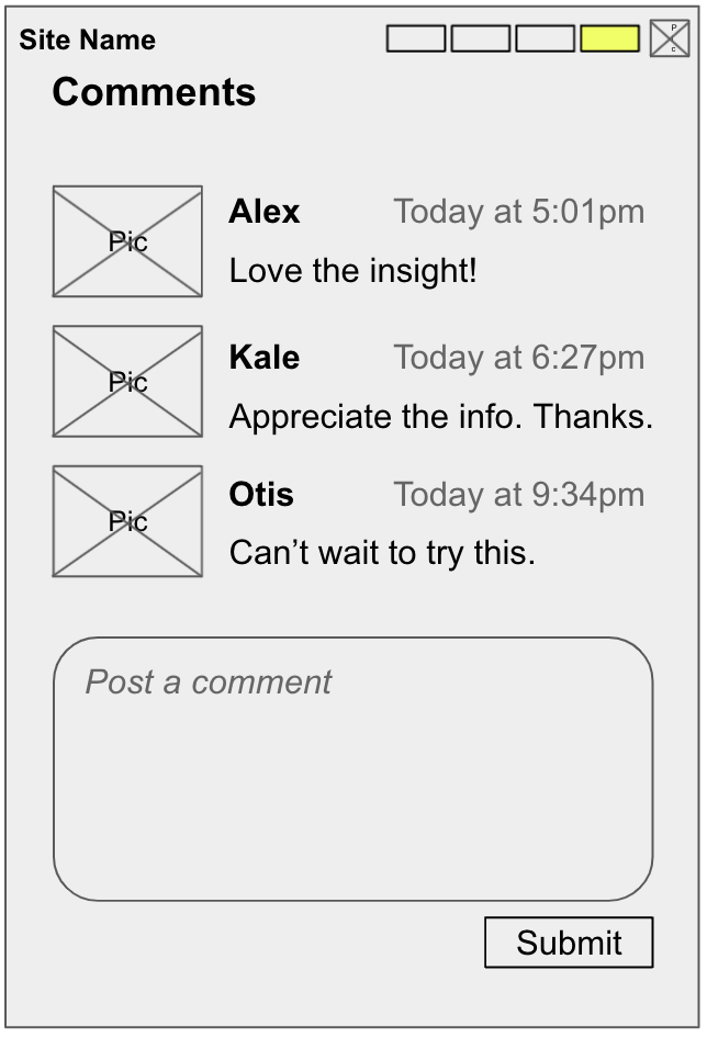 comment data flow discussion