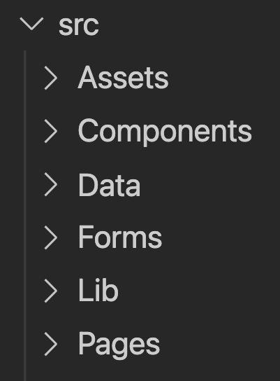 React src folder contents